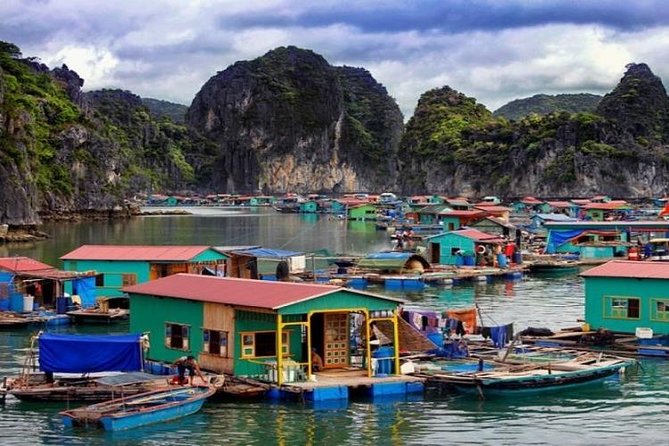 1 Day Boat Tour: HaLong Bay, Lan Ha Bay, Natural Beach and Full Moon Party - Returning through the floating fishing village