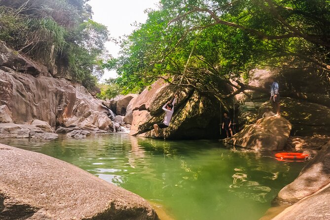 Ba Ho Waterfall Discovery - Half Day Tour - Pool one: cooling off after the first effort
