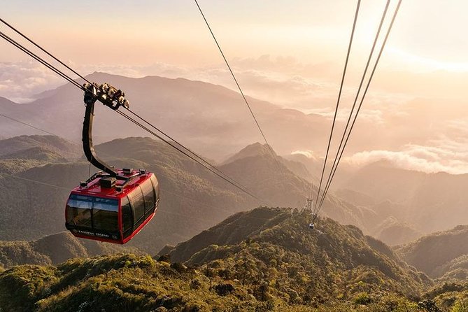 Ba Na Hills - Golden Hand Bridge Full Day Tour - Riding the cable car to 1,487 meters