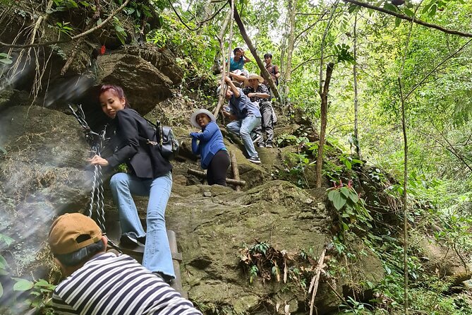 Bach Ma National Park trekking daily tour from Da Nang, Hoi An - The rough walk to Do Quyen Waterfall