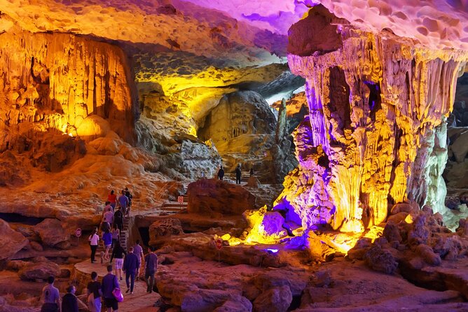 Best Halong 5 star Day Trip, inclusive,buffet,cave,kayak,transfer - Sunset on the upper deck