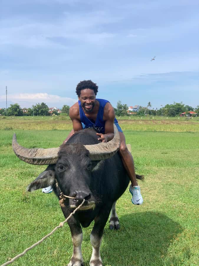 BUFFALO RIDING -BASKET BOAT & BIKE TOUR-HOI AN - The guides often shape the whole experience