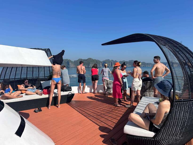 Cat Ba: Sunset on Lan Ha Bay with Sunset Party - Lan Ha Bay by boat, kayak, and swimming stop