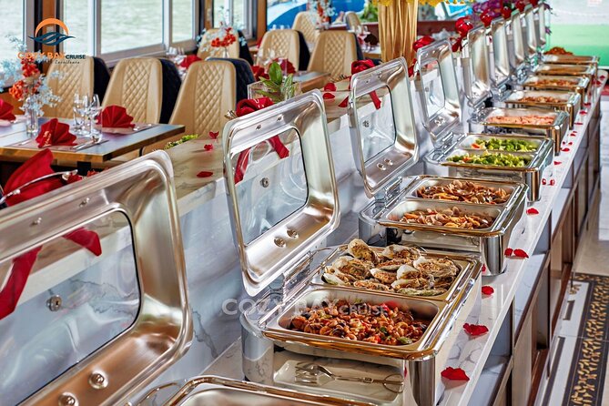 Cozy Bay Halong 5-Star Day Cruise, Buffet, Cave, Kayak, Swimming - Buffet lunch and the sunset party