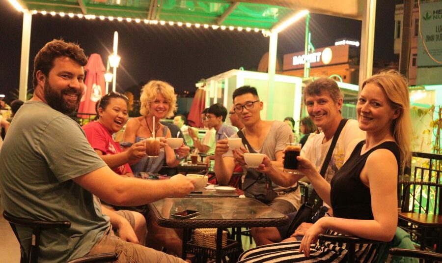 Discover Hanoi's Street Food by Night & Mini Class Coffee - Green papaya salad and the first street-side bites