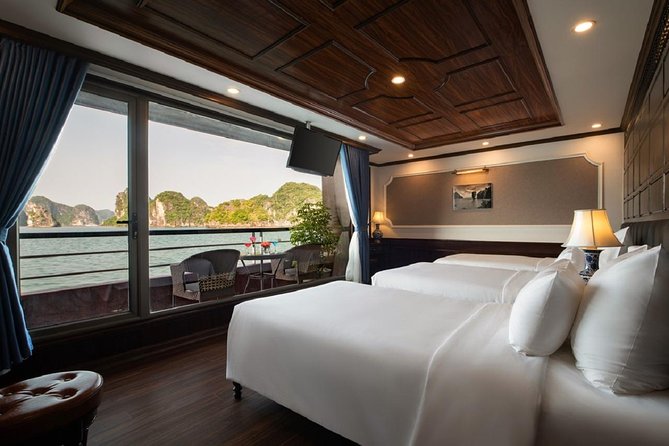 Doris Cruise 5 star cruise 2 days visiting Halong Bay Lan Ha Bay private balcony - Tra Bau: kayaking, swimming, or the Jacuzzi