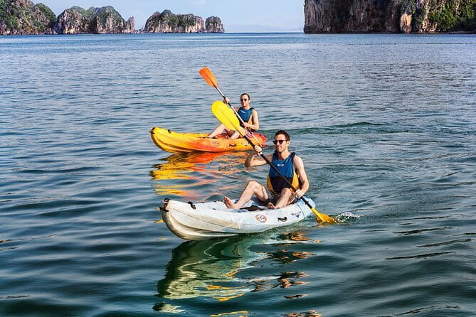 Emeraude Cruise 2 days 1 night Ha Long Bay Tour - Ti Top Island, swimming or climbing