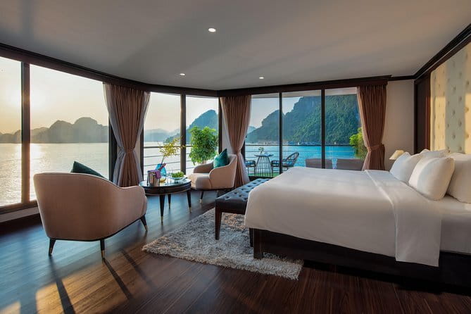 Erina Cruise 5-star cruise 2 day visit Lan Ha Bay private balcony - What $235 per person really buys