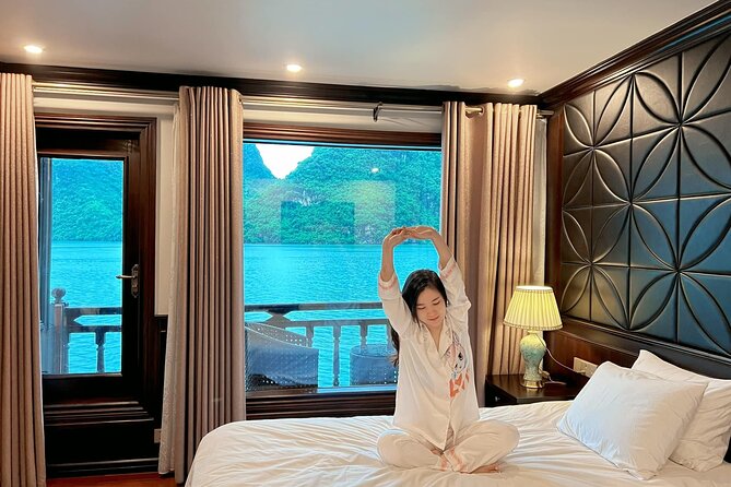 Erina Cruise Lan Ha Bay 2 days 1 night with roundtrip transfer - Dark and Bright Cave by bamboo boat