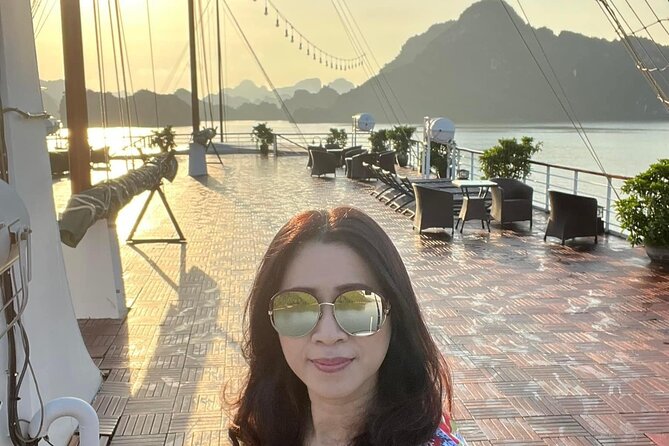 Erina Cruise Lan Ha Bay Halong Bay 3 days 2 nights depart from Hanoi Old Quarter - Day two afternoon: hidden islands and Three Peaches Beach