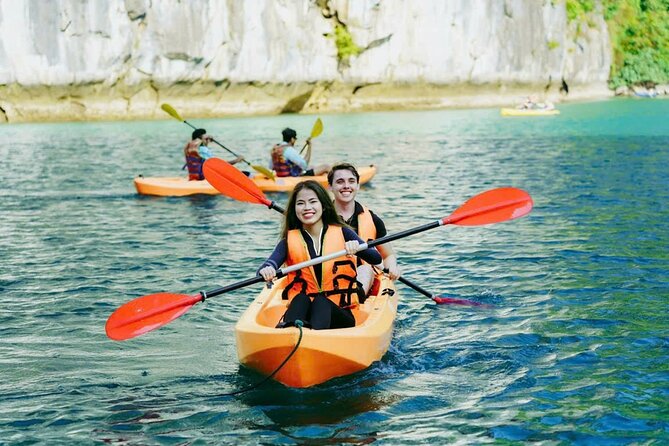 Excellent Halong Bay Day Cruise All Inclusive From Hanoi - Titop Island, beach and summit view