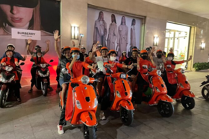 Female Riders Vespa Night Street Food + Train Street food 4 Hours - Egg Coffee Beside Train Street