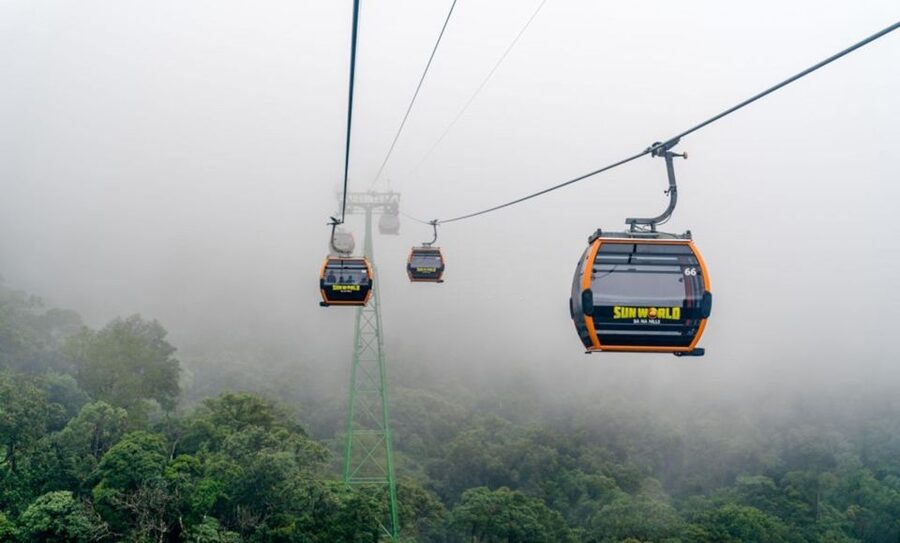 From Da Nang: Ba Na Hills and Golden Bridge tour & options - Riding the cable car to Ba Na Hills