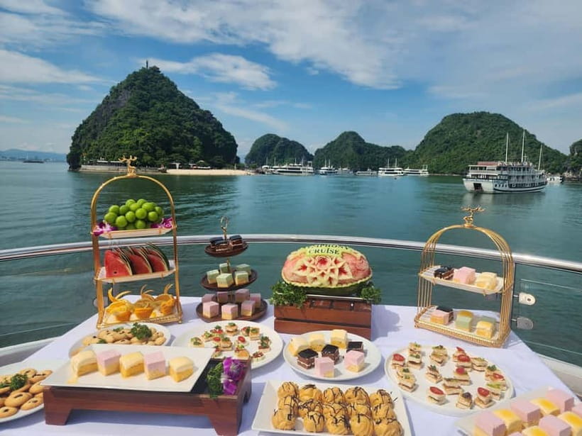 From Ha Long: Luxury Symphony Day Cruise with 2 Jacuzzi Pool - A modern ship with an old-fashioned touch