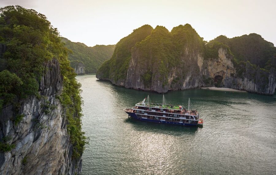 From Hanoi: 2-Day Halong and Lan Ha Bay La Pandora Cruise - From Hanoi traffic to Tuan Chau Marina