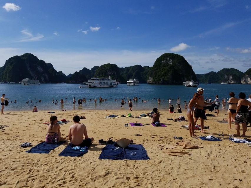 From Hanoi: Halong Bay Day Trip w/ Cave, Island & Kayak - Titop Island, a choice between summit and beach