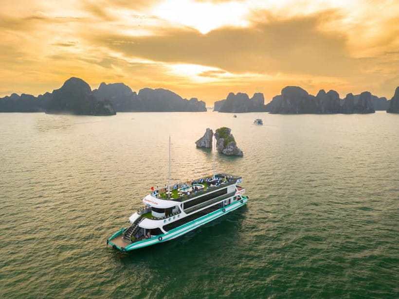 From Hanoi: Halong bay Luxury tour on 5 star cruise - Boarding at Tuan Chau Harbor around noon