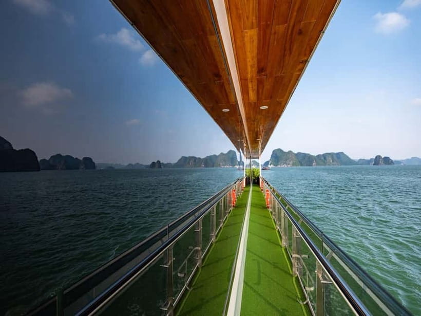 From Hanoi: Halong bay Luxury tour on 5 star cruise - Vietnamese buffet lunch with bay views