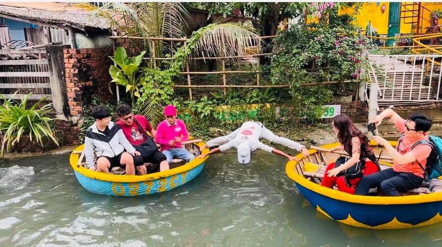 From Hoi An: Bay Mau Coconut Forest Bamboo Basket Boat Ride - Following the coconut-lined waterways