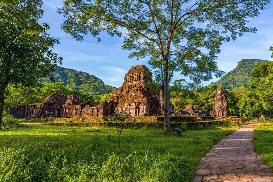 From Hoi An: Day Tour of My Son Temples and Marble Mountain - My Son Sanctuary, Cham towers in a green valley