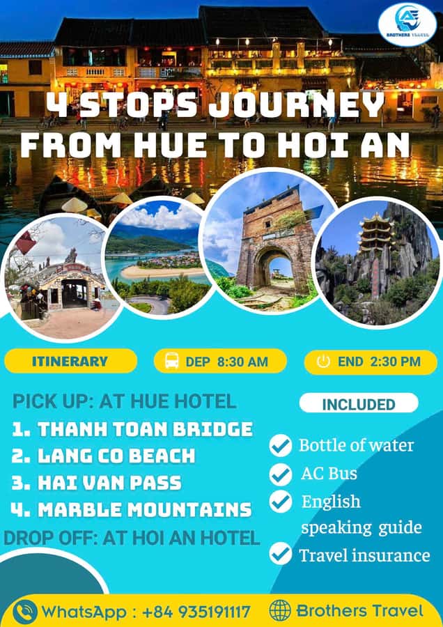 From Hue: Hoi An Guided Bus Tour with 4 Sightseeing Stops - Why This Is More Than a Bus Ride