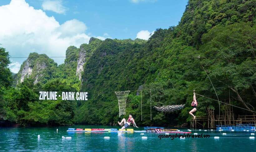From Phong Nha/DongHoi: Paradise Cave and Zipline Dark Cave - Lunch keeps the middle of the day simple