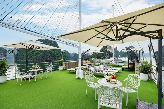 Full day Halong Bay Luxury Cruise - buffet lunch, kayak, swim. - Sung Sot Cave and its long stairway