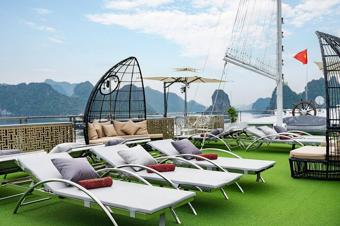 Full day Halong Bay Luxury Cruise - buffet lunch, kayak, swim. - Boarding at Tuan Chau Marina