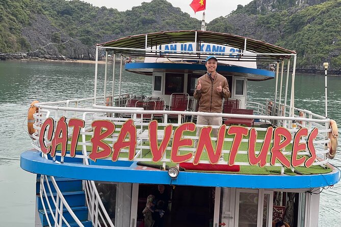 Full day trip to Lan Ha-Ha Long Bay from Cat Ba, avoid the crowds - Cruising into Ha Long Bay at midday