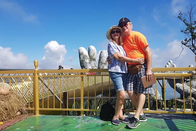 Golden Bridge-Marble Mountain-Hoi An City -Boat Ride-Night Market - Golden Bridge and the upper mountain sights