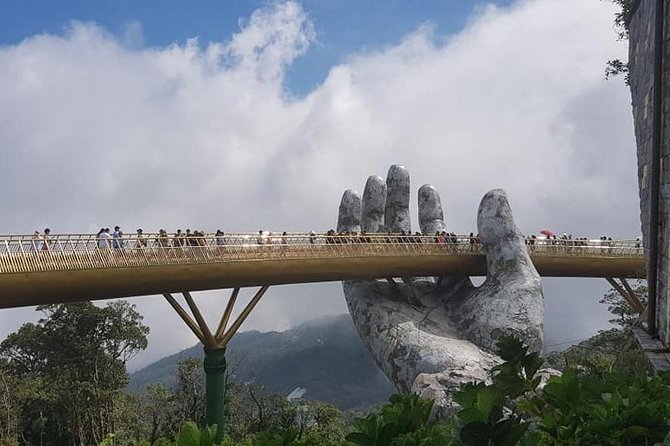 Guided Fullday Tour :Golden Bridge,Dragon Bridge,Marble Mountain,Monkey Mountain - Lunch, transport, and the value of a private day
