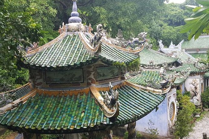 Guided Fullday Tour :Golden Bridge,Dragon Bridge,Marble Mountain,Monkey Mountain - Marble Mountains, pagodas, and wartime caves