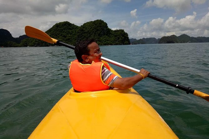 Ha Long Bay Six Hours Trip Kayaking & Swimming on Beach - Cruising past Ha Long Bay’s limestone cliffs