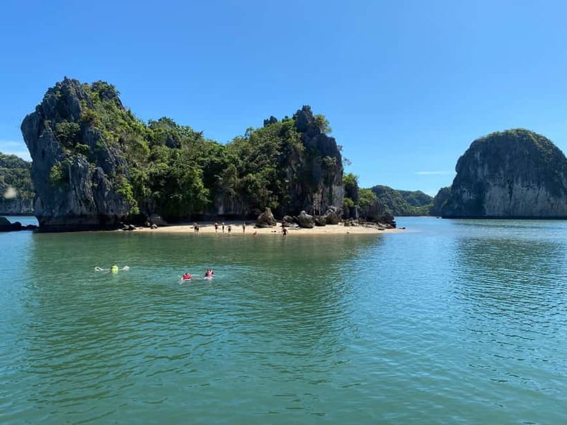 Half day Lan Ha Bay : Boat Trip , Kayaking,Snorkel - Swimming at a small beach