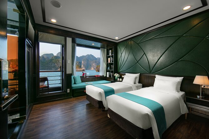 Halong Bay 3 days 2 nights on PEONY CRUISES 5 Stars LUXURY - Day one: Tra Bau, kayaking, and sunset from the deck