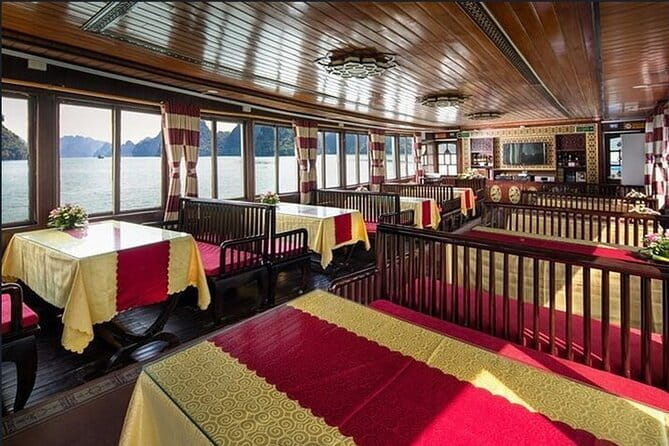 Halong bay 4 hours boat tour from Halong city with 2 caves, kayak - Meeting the boat at Halong International Cruise Port