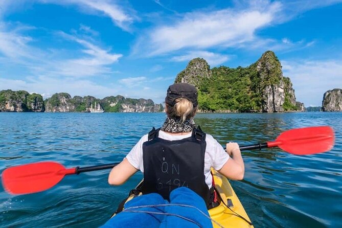 Halong Bay Day Tour: Visit Cave Island Kayaking Swimming Lunch - Titop Island for a 500-step view or a swim