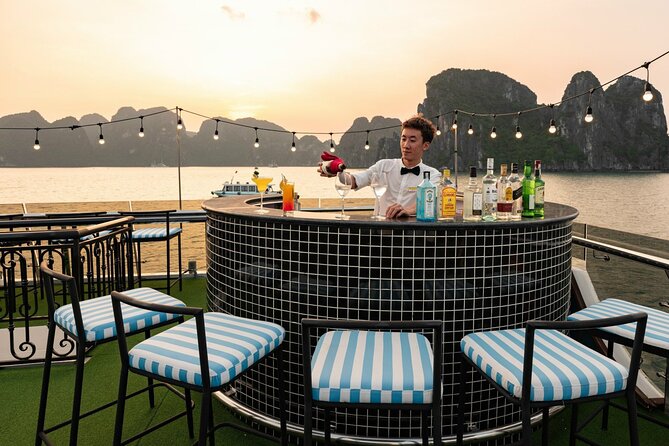 Halong Bay Day Tour With Sunlight Luxury Cruise With Transfer - Sunset snacks on the upper deck