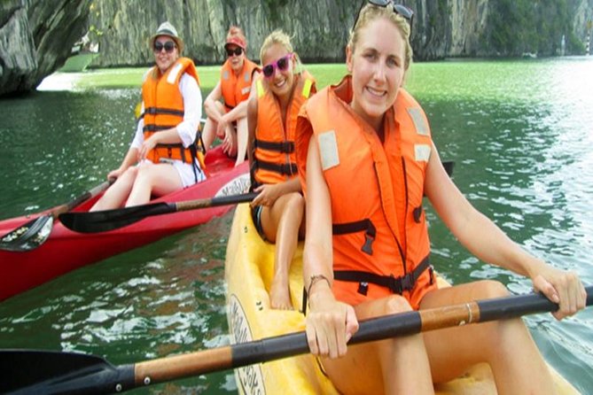 Halong Bay Full-Day with 6 Hour Cruise Kayaking, Swimming, Lunch - Ti Top Island for views, swimming, and a beach break