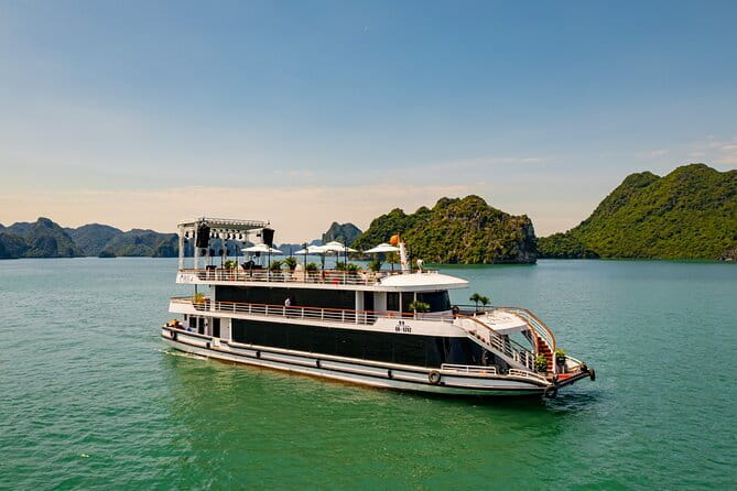 HALONG BAY LUXURY IRIS CRUISE DAY TRIP-BEST SELLER: Kayak, Music - A Full Halong Bay Day for $56