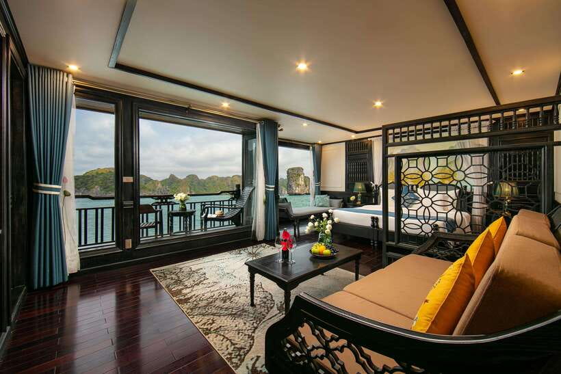 Hanoi: 2-Day Halong & Lan Ha Bay 5 Stars Cruise with Balcony - Sunset, swimming, and the onboard evening
