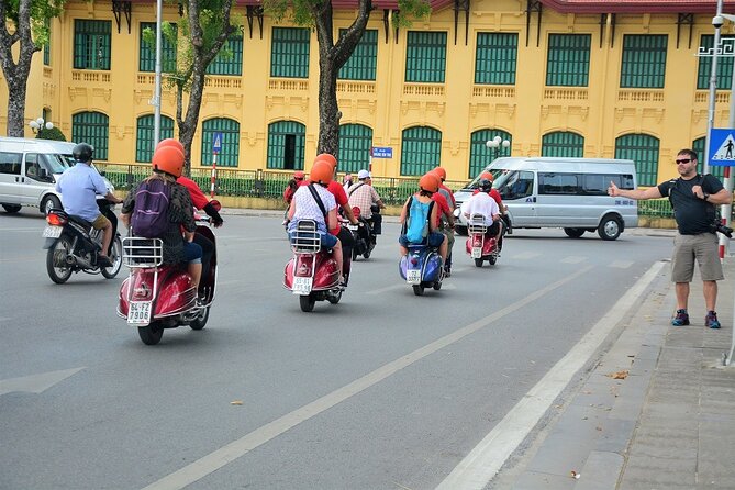 Hanoi Back Streets Vespa Tours: Hanoi Vintage Vespa Tours City - Ending with local food at Truc Bach