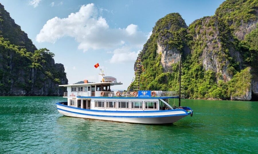 Hanoi: Halong Bay Day Trip with Titop Island, Cave, & Kayak - Sung Sot Cave and its natural stone theater