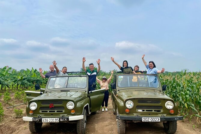 Hanoi Jeep City Highlight, Backstreet, Train Street, Countryside - The open-air Jeep ride: fun, but not silent or polished