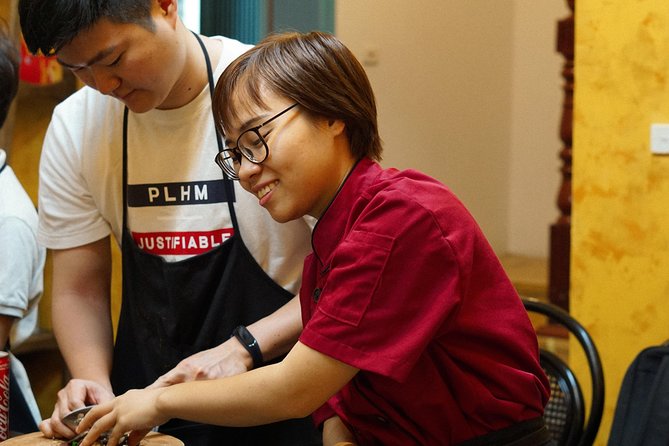Hanoi Market & Villa Cooking Class: Free Old Quarter Transfer - A meal with drinks, fruit, and local touches