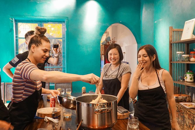Hanoi Market & Villa Cooking Class: Free Old Quarter Transfer - Cooking four dishes in a French-era villa