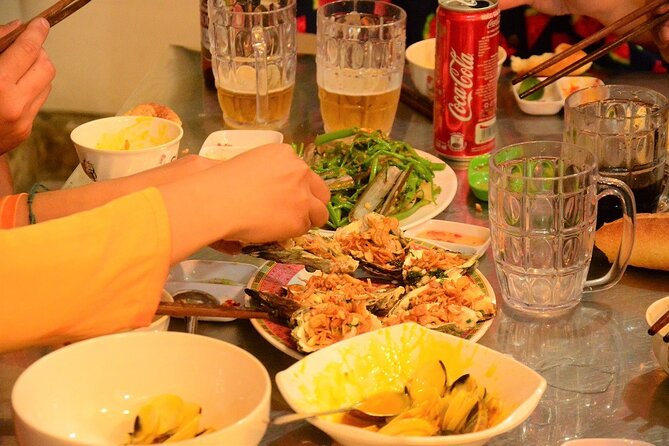 Hanoi Motorbike Tours Led By Women: Hanoi By Night Foodie Motorbike Tours - Ho Chi Minh memorial area at night