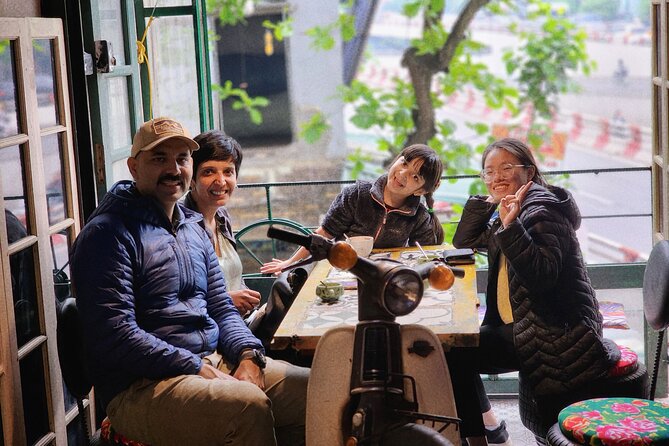 Hanoi Vespa Tours: Food + Culture + Fun on Army Vespa - Hanoi Train Street and a coffee pause