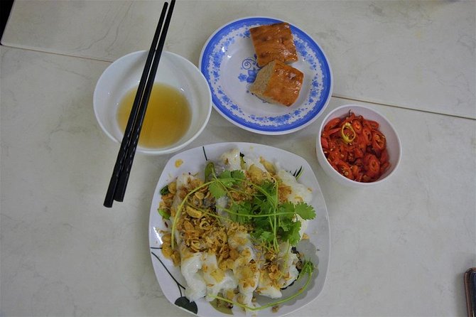 Hanoi Vespa Tours: Hanoi After Dark Vespa Food Tours - Banh cuon at a family-run eatery