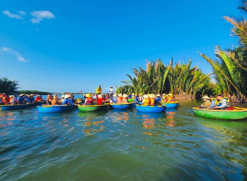 Hoi An: Coconut Basket Boat Rides with Two-way Transfers - Learning to Paddle and Joining the Boat Race